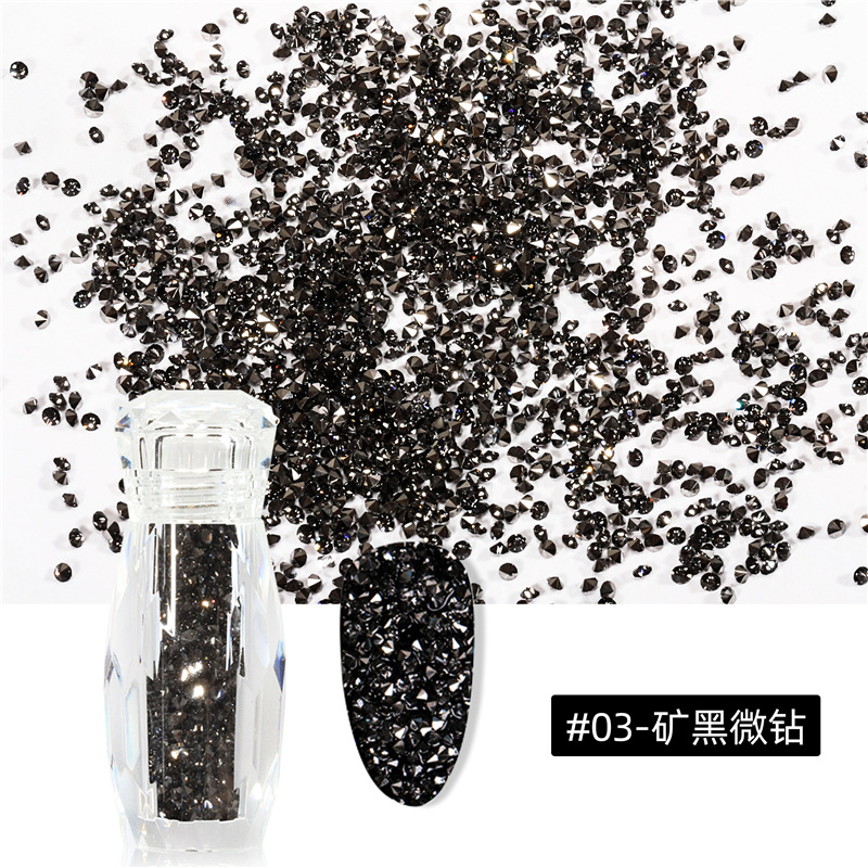 Exclusiva transfronteriza para arte de uñas, micro-diamantes, fantasía, cuentas de mago, uñas, perlas adhesivas, microperlas transparentes, micro-diamantes, botellas en stock