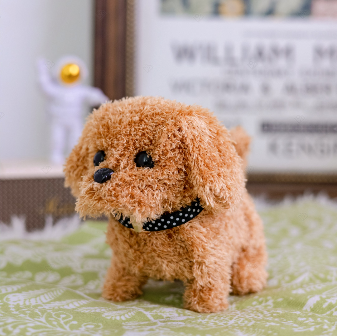 Simulación transfronteriza juguetes de peluche eléctricos Husky Teddy Perro caminará para llamar a cachorros para montar un puesto de muñecas regalo image 12