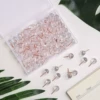 Rose gold ball studs 100 pieces long flat box 1 box