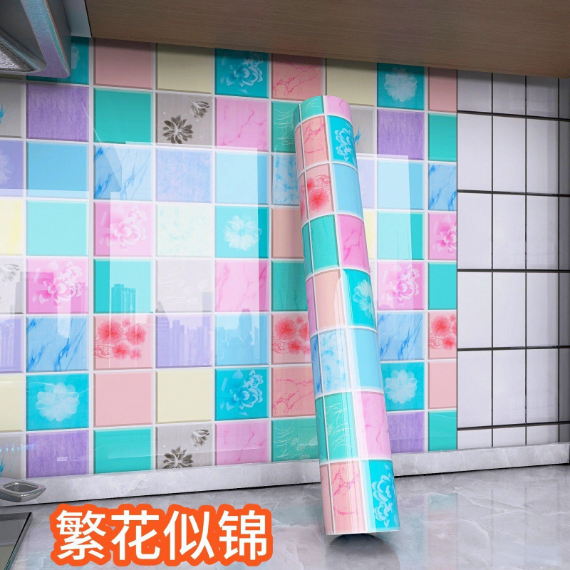 厚みのあるキッチン防水および耐油ステッカー耐火性および耐高温性引き出しキャビネットストーブ改修防湿デスクトップ壁紙|undefined