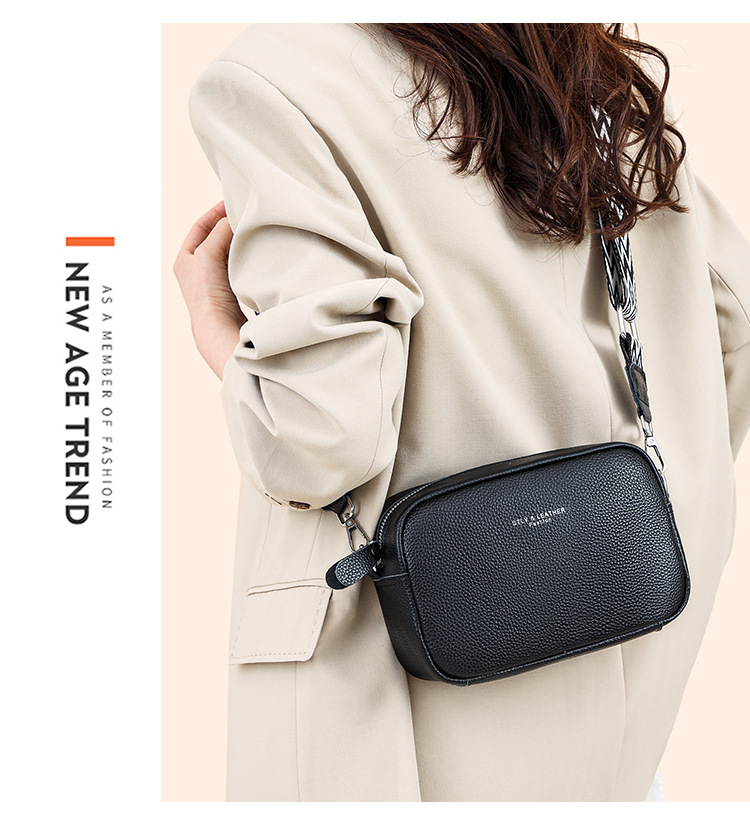 Women's Genuine Leather Crossbody Bag With Wide Strap_voghion.com