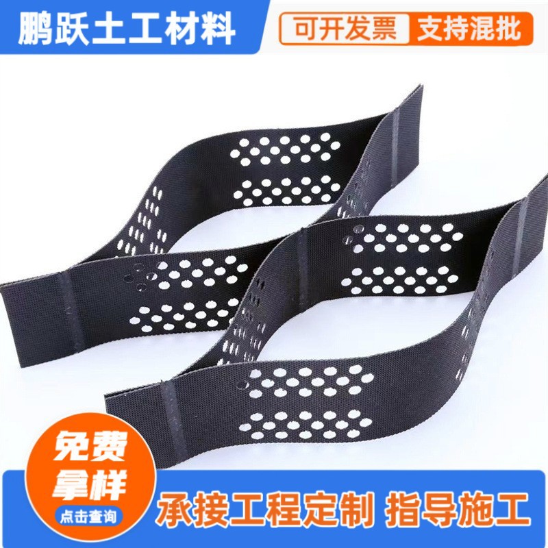 HDPE三维立体蜂巢土工格室 护坡防护网状黑色织纹穿孔土工格室