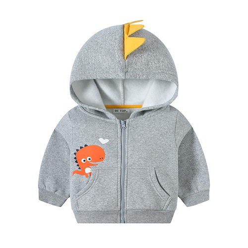 Children's new winter coat, fleece hoodie, unisex, cap sleeve knit sweater, front and back print, one piece drop shipping