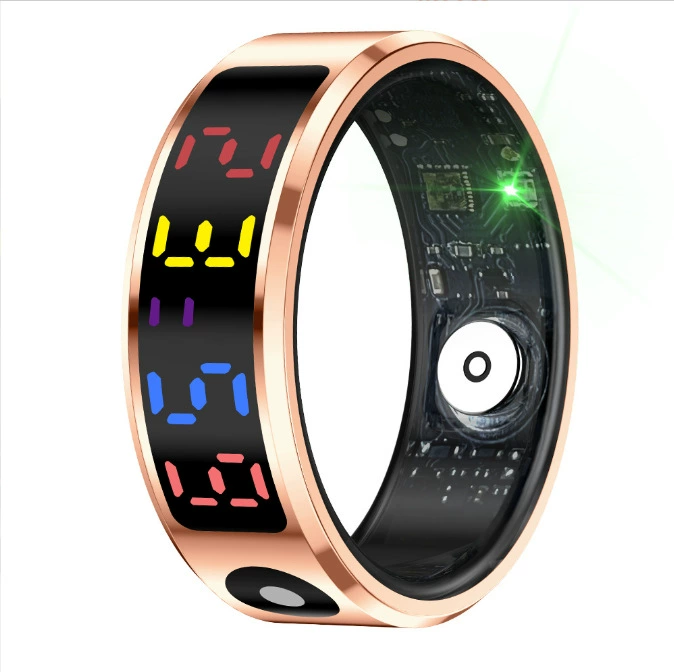 Universal smart ring, R12 model, tracks heartbeat, monitors oxygen level, bluetooth