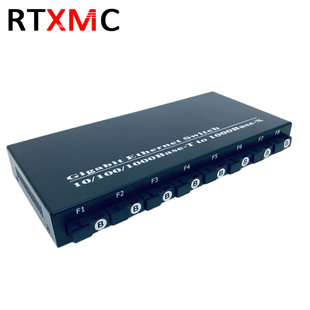 Gigabit 100 trillion 8 optical 2 electric single mode single fiber optical transceiver 8 optical 2 electric 8 switch photoelectric converter