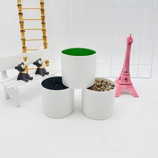 Rain Flower Stone Black Sand Flocking Straight Flower Pot Artificial Green Plant Special Plastic Small Potted DIY Gardening Flower Pot