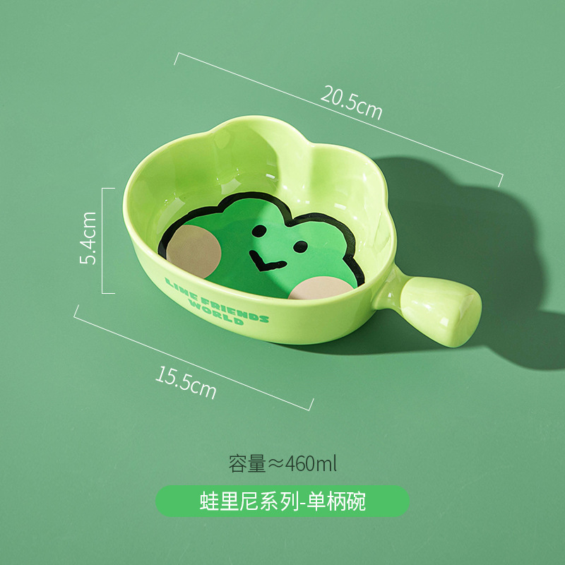 卸売ブラウンベアボウルハンドル付きセラミックベイクドチーズ焼き飯ベーキングボウル高価値かわいいインスタントラーメンボウルサラダボウル|undefined