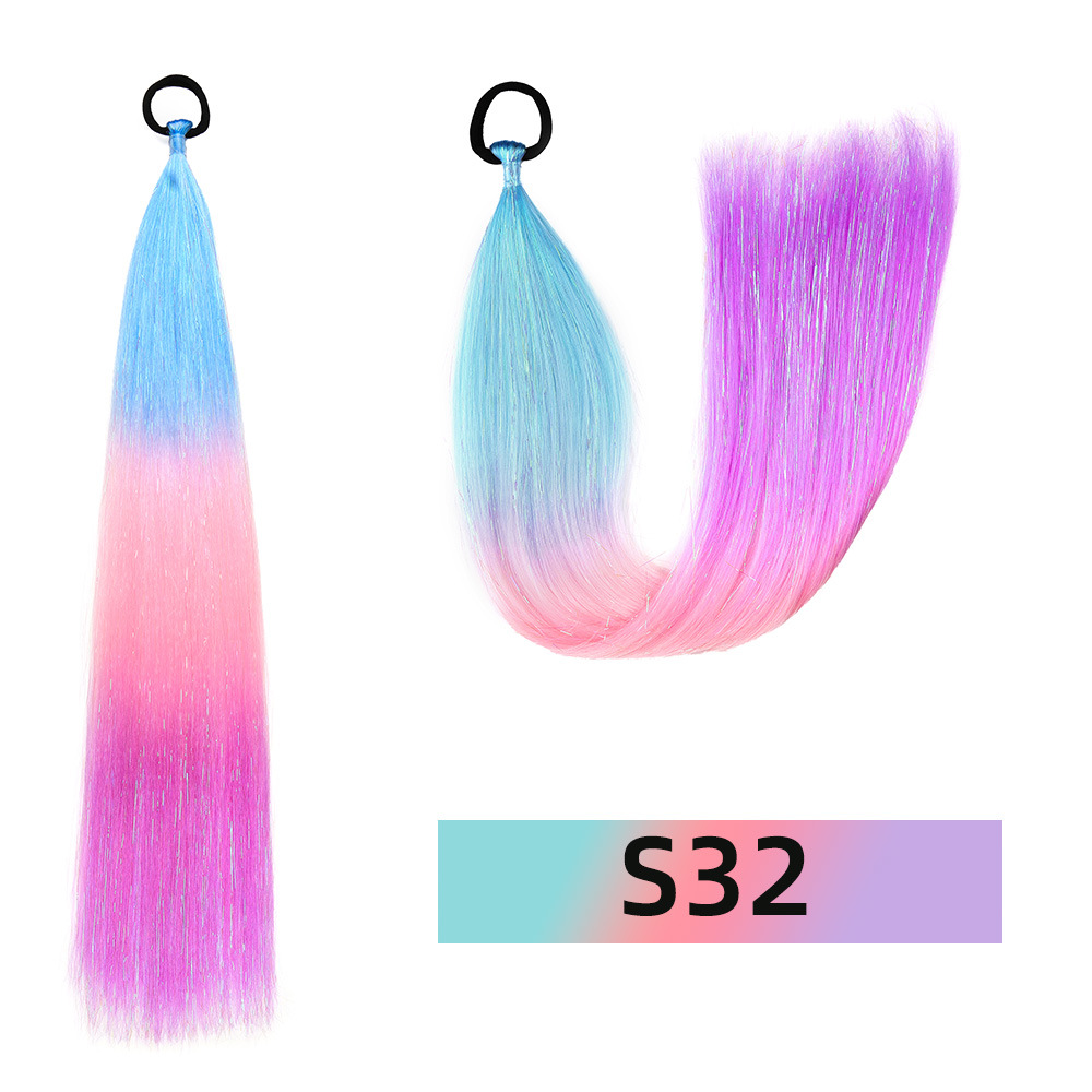 Venta al por mayor de hilo de oro y plata para comercio exterior, para pelucas y coletas de rastas EZ, de un solo hilo, con degradado de colores, para cabello trenzado DIY, hilo láser y trenzas grandes.