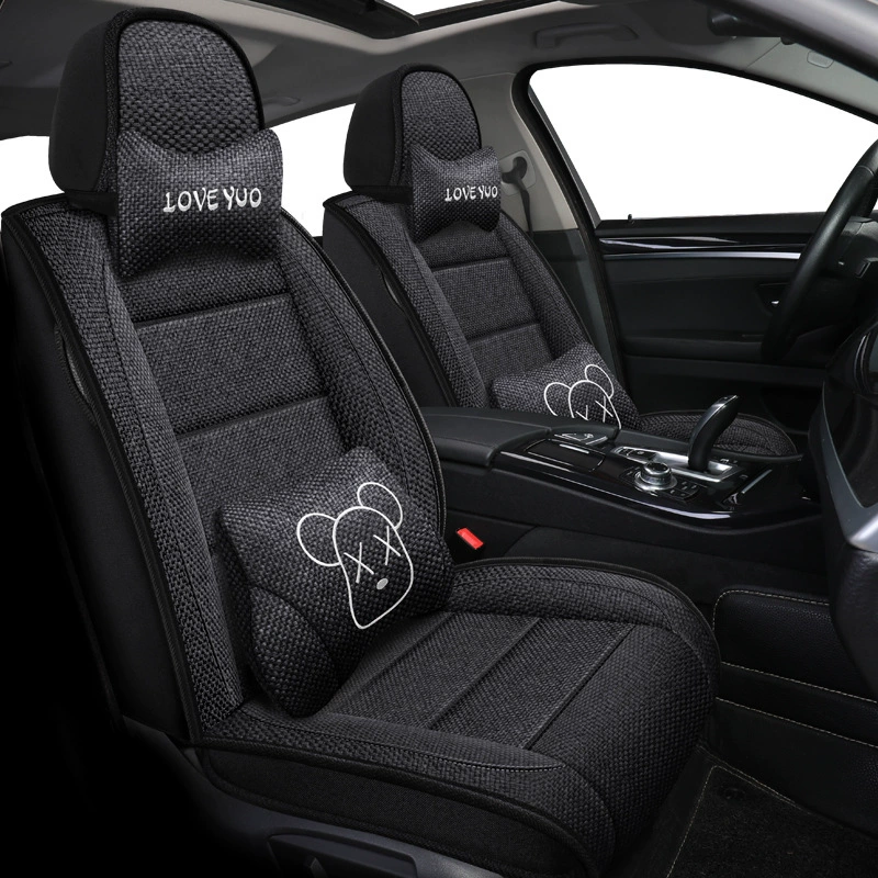 Сырая конопляная подушка для автомобильного сиденья Внешняя торговля оптом все включено четыре сезона универсальный чехол для автомобильного сиденья льняная Автомобильная подушка