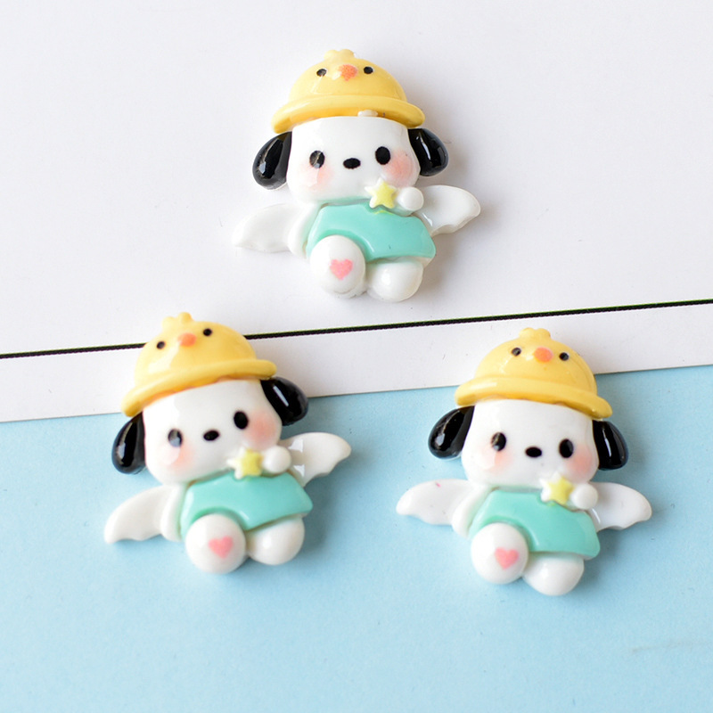 かわいい子犬の漫画の樹脂のアクセサリの髪飾りの携帯のケースのクリームのゴムのdiyの材料の卸売りのact 91276|undefined