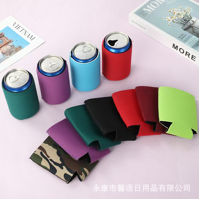 可乐罐水杯套饮料保护套隔冷潜水料杯套隔热杯套保温杯杯子简约