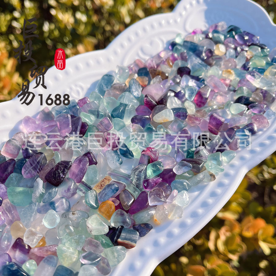 100 tipos de piedra triturada de 7 - 9mm cristal natural jade ágata espécimen de piedra preciosa marco de fotos transfronterizo mano suministro Amazon