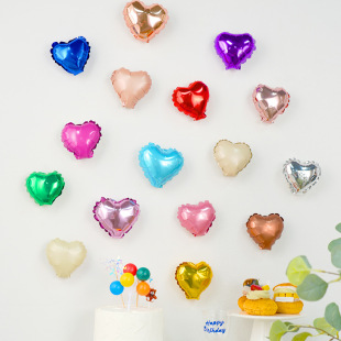 5inch Heart-Shaped Aluminum Film Balloons Party Decoration Set Love Inflatable Decoration Solid Color Peach Heart Aluminum Foil Balloons Wholesale