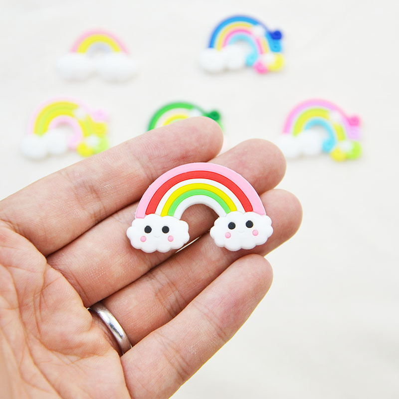 Rainbow Cloud Soft Glue DIY Accessories, Hair Accessories, Headwear, Shoe Decorations, Sky Cartoon Q-Elastic Texture Rainbow Cloud Soft Glue DIY Accessories, Hair Accessories, Headwear, Shoe Decorations, Sky Cartoon Q-Elastic Texture