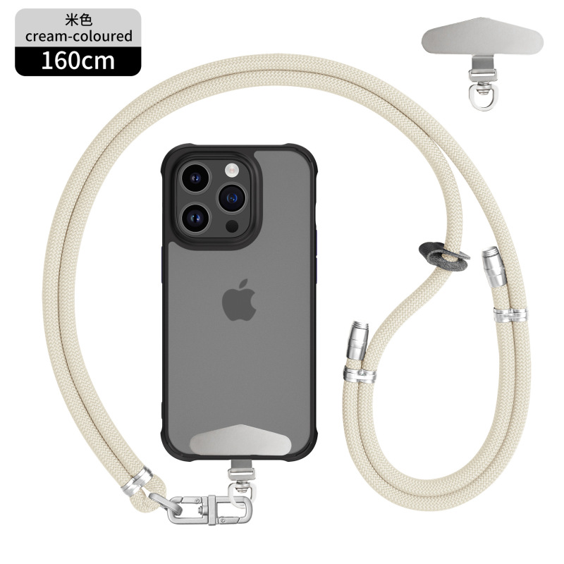 8mmクロスボディ、バックホルターネック携帯電話ストラップ、調節可能なハイエンドメタルバックルスペーサー、屋外紛失防止カメラストラップ|undefined