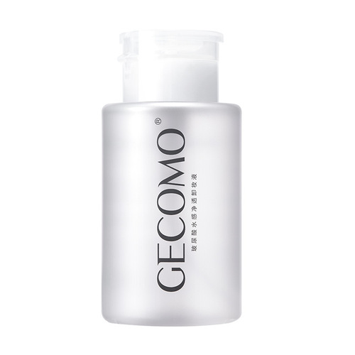 GECOMO Hyaluronic Acid Watery Cleansing Water Gentle Cleansing Eyes, Lips and Face Three-in-One Press Bottle Makeup Remover Cream