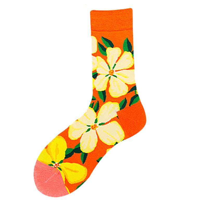 2023 fabricantes de calcetines de moda dibujos animados animal conejo perro gato comida serie frutas hombres y mujeres calcetines de algodón a mitad de la pantorrilla