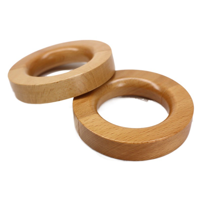 Tienda de ropa anillo de madera Haya multifuncional anillo de grano de madera maciza gancho jeans bufanda bolsa estante anillo de madera