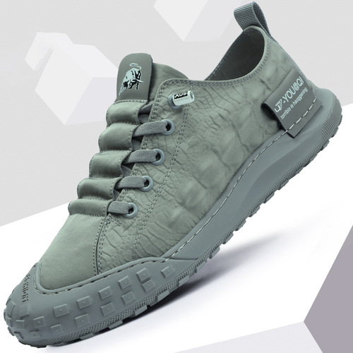 2024 Spring New Canvas Shoes Korean Style Cloth Shoes Men's Shoes Umbrella Cloth Baotou Men's Ice Silk Casual Trendy Shoes