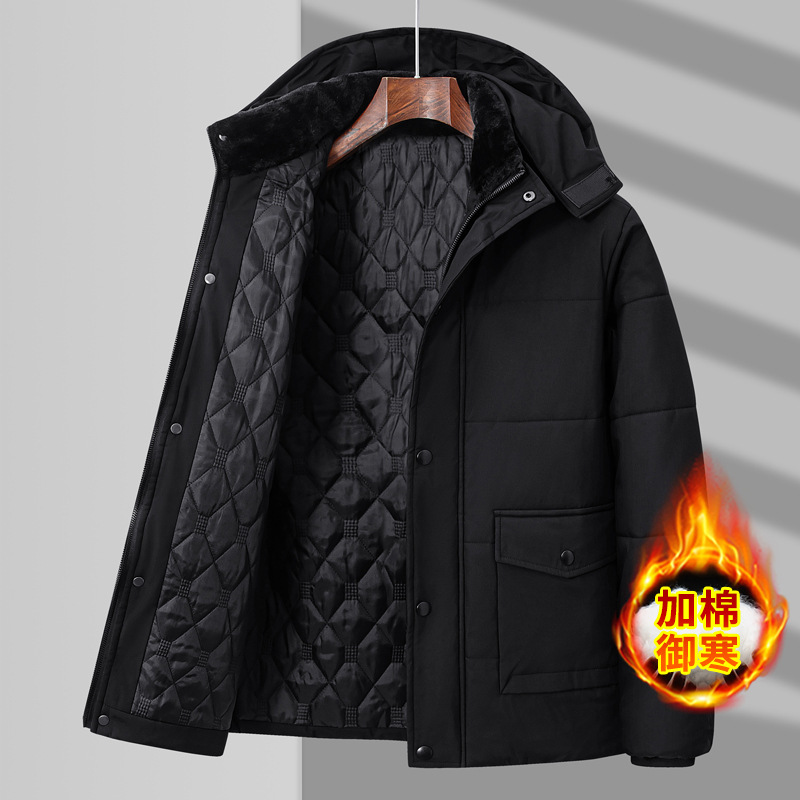 M - 8XL extra tamaño papá más chaqueta de algodón de invierno otoño de mediana edad chaqueta de algodón de hombre casual chaqueta cálida