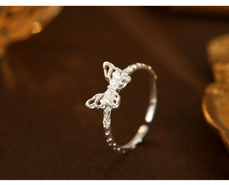 2g Weight Rings Classification 1 Piece Quantity Holiday, Daily Occasion 925 Sterling Silver Butterfly Rings