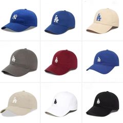韓国帽子2025新作 大きなつばのソフトトップ レトロ野球帽 男女兼用 カジュアルスポーツ LA日よけキャップ