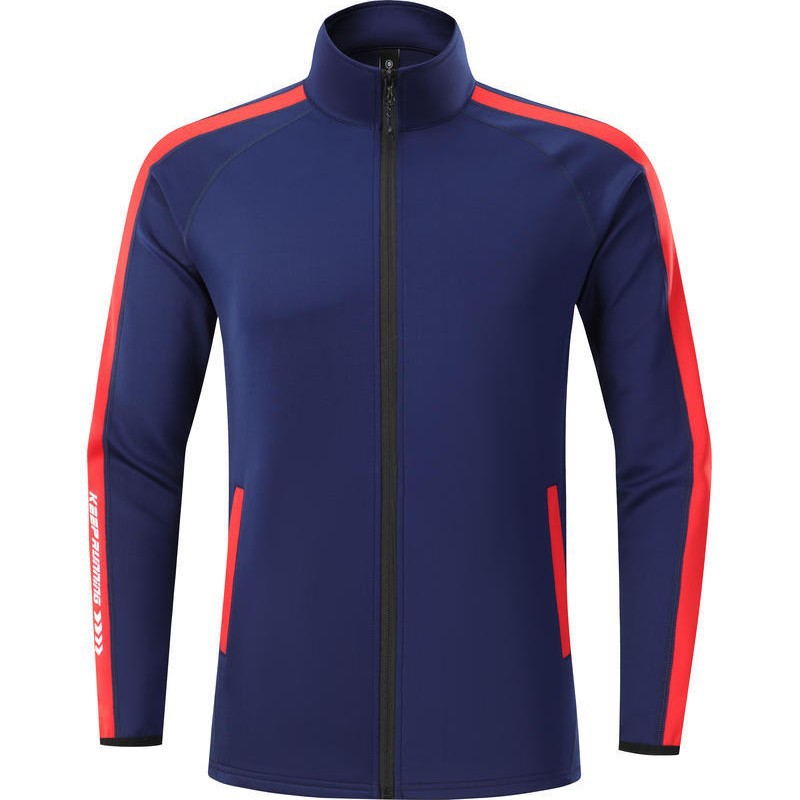 Primavera y otoño, estilo deportivo de cuello vertical con cremallera, cardigan de moda, chaqueta deportiva de punto, manga larga, cómoda y transpirable.
