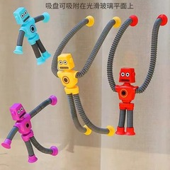 光る百変のキリンの伸縮管のおもちゃの益智のおもちゃの漫画の吸盤の親子はインタラクティブにおもちゃの現物を解凍します。