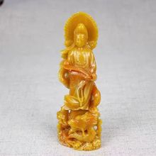 仿寿山石芙蓉田黄石巧雕摆件观音山水供奉品风水玄关摆件多种可选