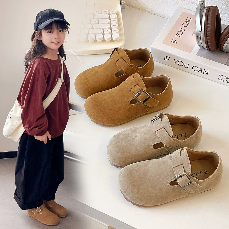 Детские ботинки Birken 2024 осень новая кожаная обувь для девочек одиночные ботинки для мальчиков