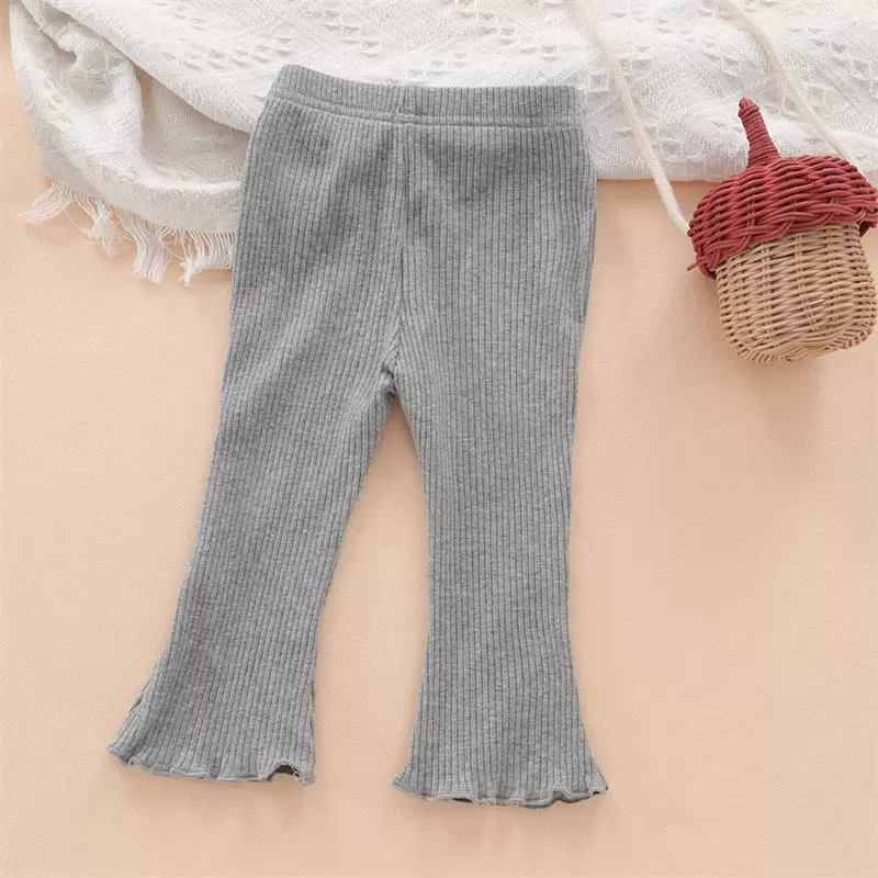 Тонкие детские леггинсы, расклешённые брюки, корейский стиль, западный стиль