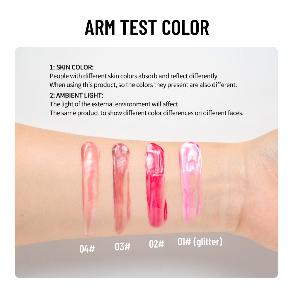 Clubday Spiral Fine Sparkling Lip Gloss Tube Nude Colored Lip Oil Set undefined