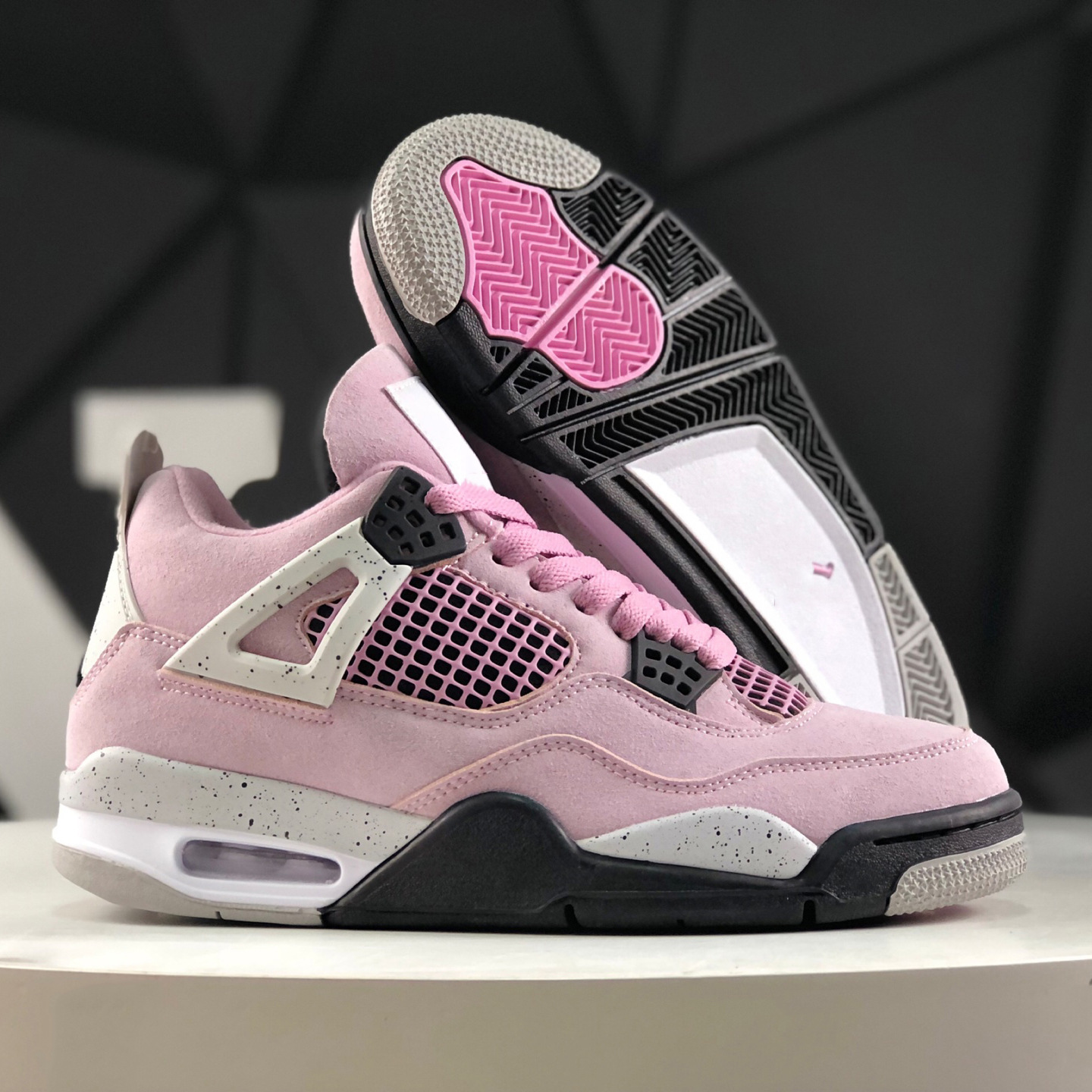 Cross-border AJ4 Zapatos de baloncesto retro zapatos casuales de pareja zapatos deportivos de moda rosa versátiles