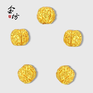 工厂直供古法铜镀金核仁圆珠隔珠 国风款DIY手工配件直播货源批发