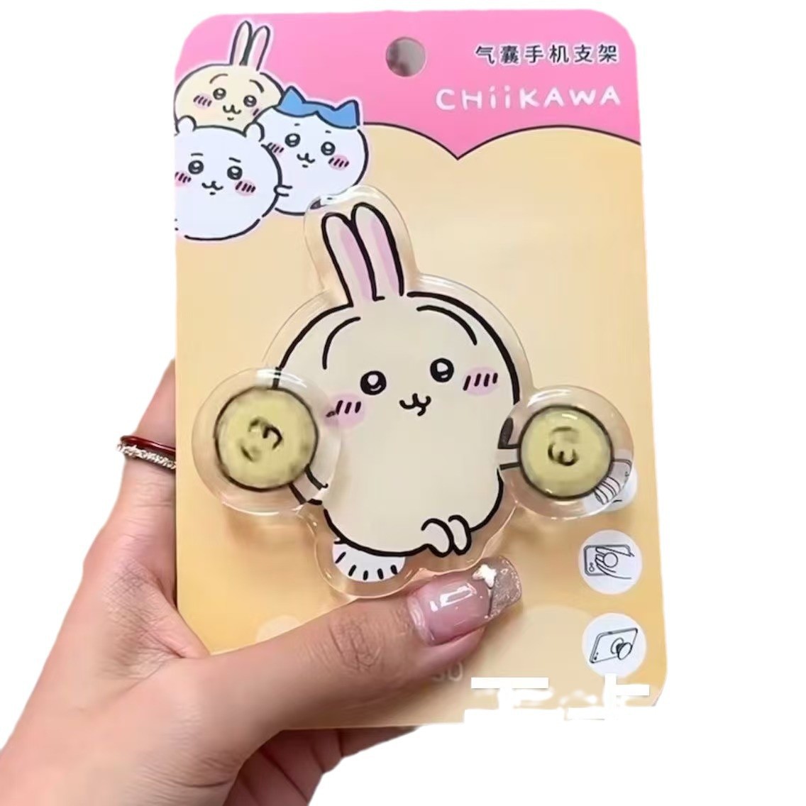 Rotatable Phone Airbag Stand Jiikawa Hachibao Usagi Fortune God Rotating Airbag Stand Detachable