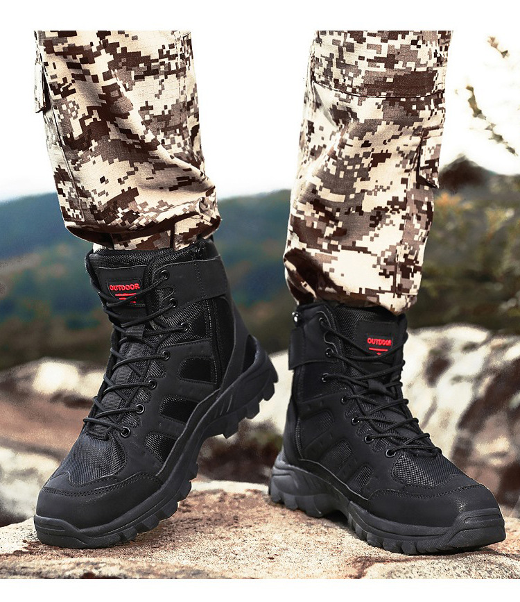 Bottines de sécurité tactiques pour homme chaussures de randonnée_voghion.com