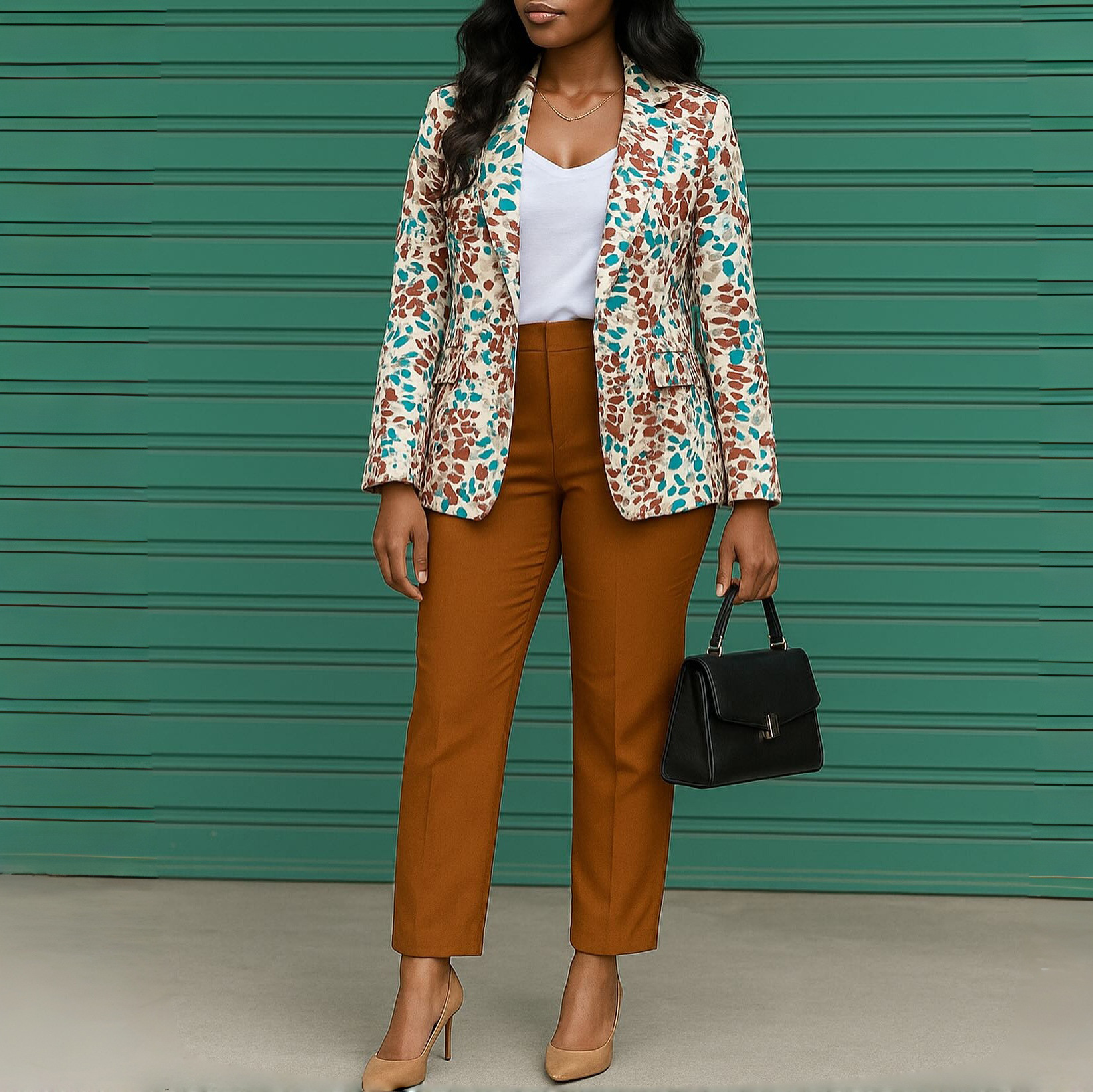 Women's Clothing Women's Fashion Printed Suit Jacket And Slim Fit Pants Two Piece Casual African Style Clothing Set_ecoleips.com