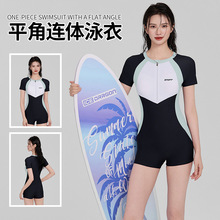 竞速泳衣女款保守高级感连体游泳衣新款夏季专业遮肚显瘦大码泳装