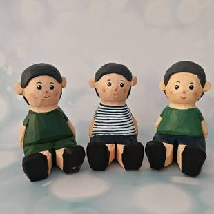Handmade Internet Redwood Carving Soldier Brother Mobile Phone Bracket Base Desktop Ornaments Lazy Man Artifact Multifunctional Wooden Bracket