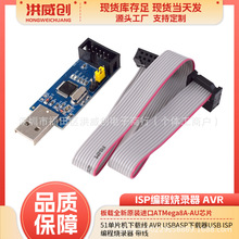 51单片机下载线 avr USBasp下载器USB ISP编程烧录器 带线
