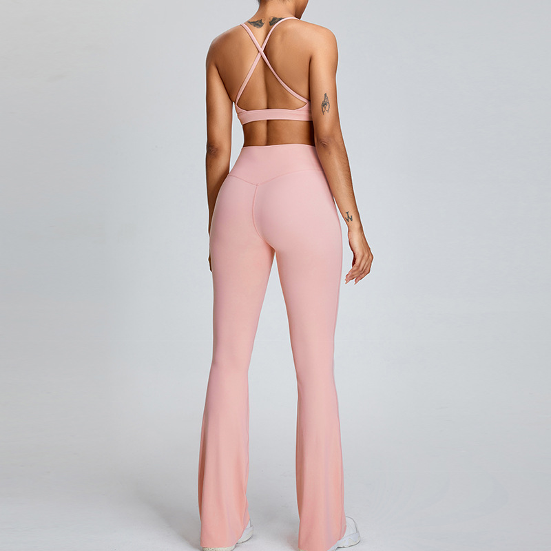 Nuevo traje deportivo de las mujeres de alta resistencia a prueba de golpes ropa interior deportiva vientre contracción yoga pantalones traje de fitness al aire libre