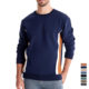 2024 autumn new men's long sleeve stitching sweater foreign trade men's casual slim crew neck sports pullover