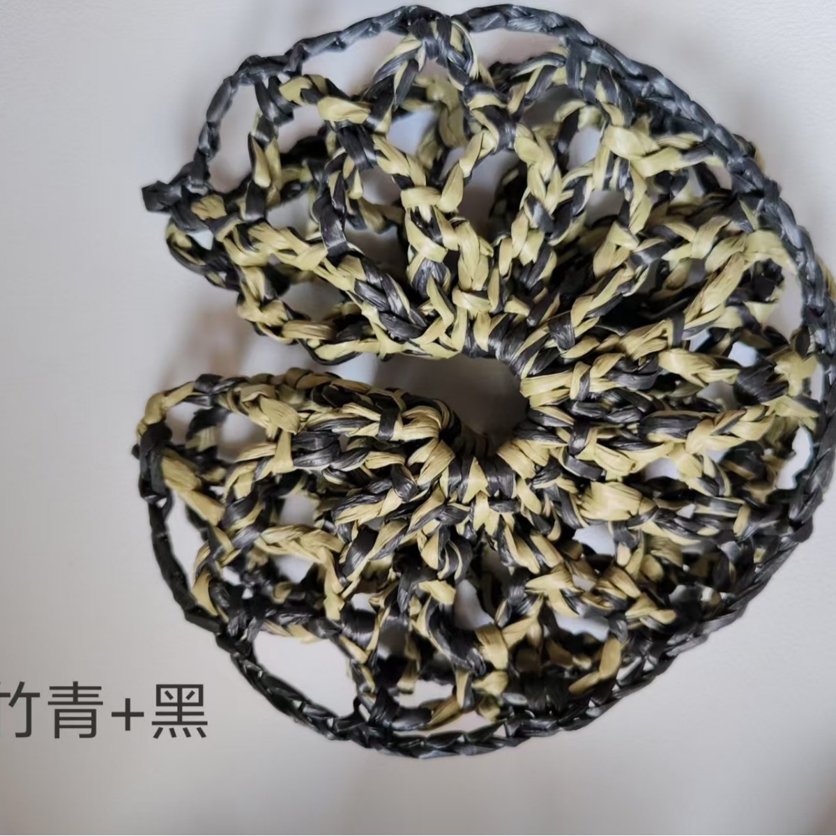 Handwoven Raffia Tie Hollow Design High-end Niche Versatile Scrunchie Crochet Hair Accessory_voghion.com