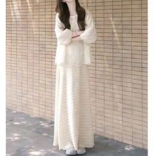 韩系甜美风套装女减龄显瘦衬衫2026超火穿搭一整套新款波点半身裙