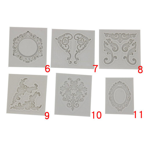 New variety of European style frames, retro frames, embossed photo frame molds, hollow embossed fondant decorative baking molds