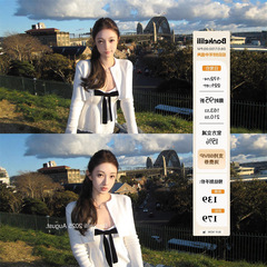 板栗可可Bankelili'古堡少女'温柔甜美蝴蝶结针织吊带开衫套装女
