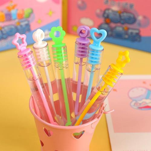 Test tube bubbles are not easy to break bubble wand mini blowing bubble toy outdoor parent-child bubble glue style bubble liquid