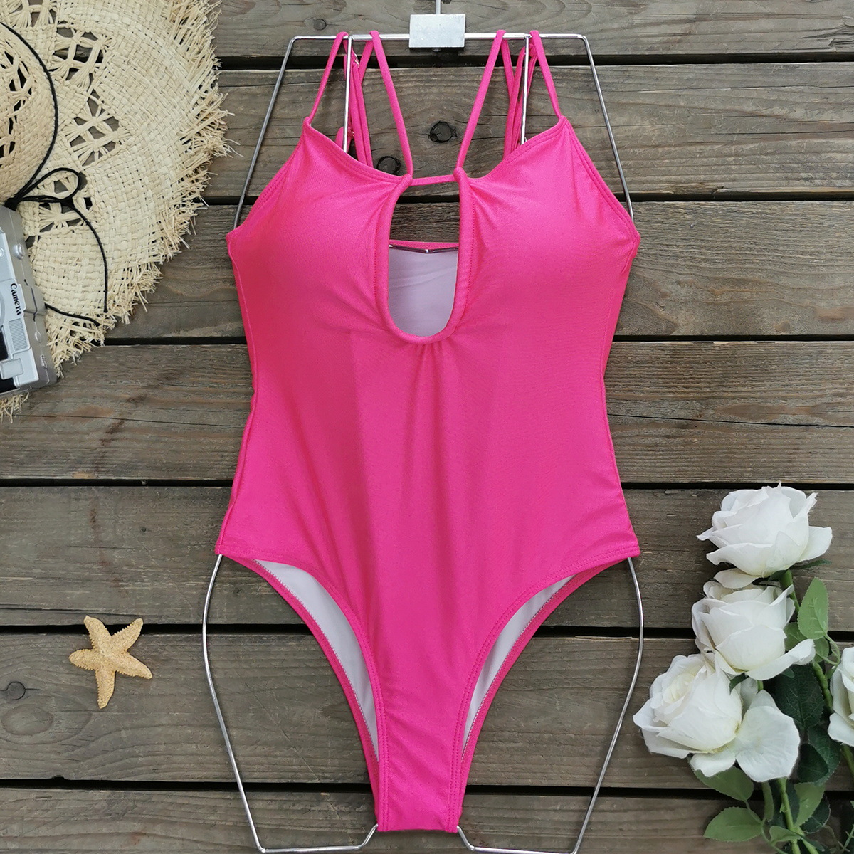 Women's Vacation Solid Color 2 Pieces One Piece Swimwear display picture 4