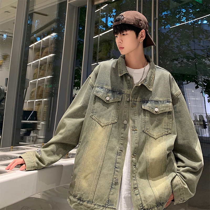 Men's demi-season denim Japanese retro trend casual brand universal…