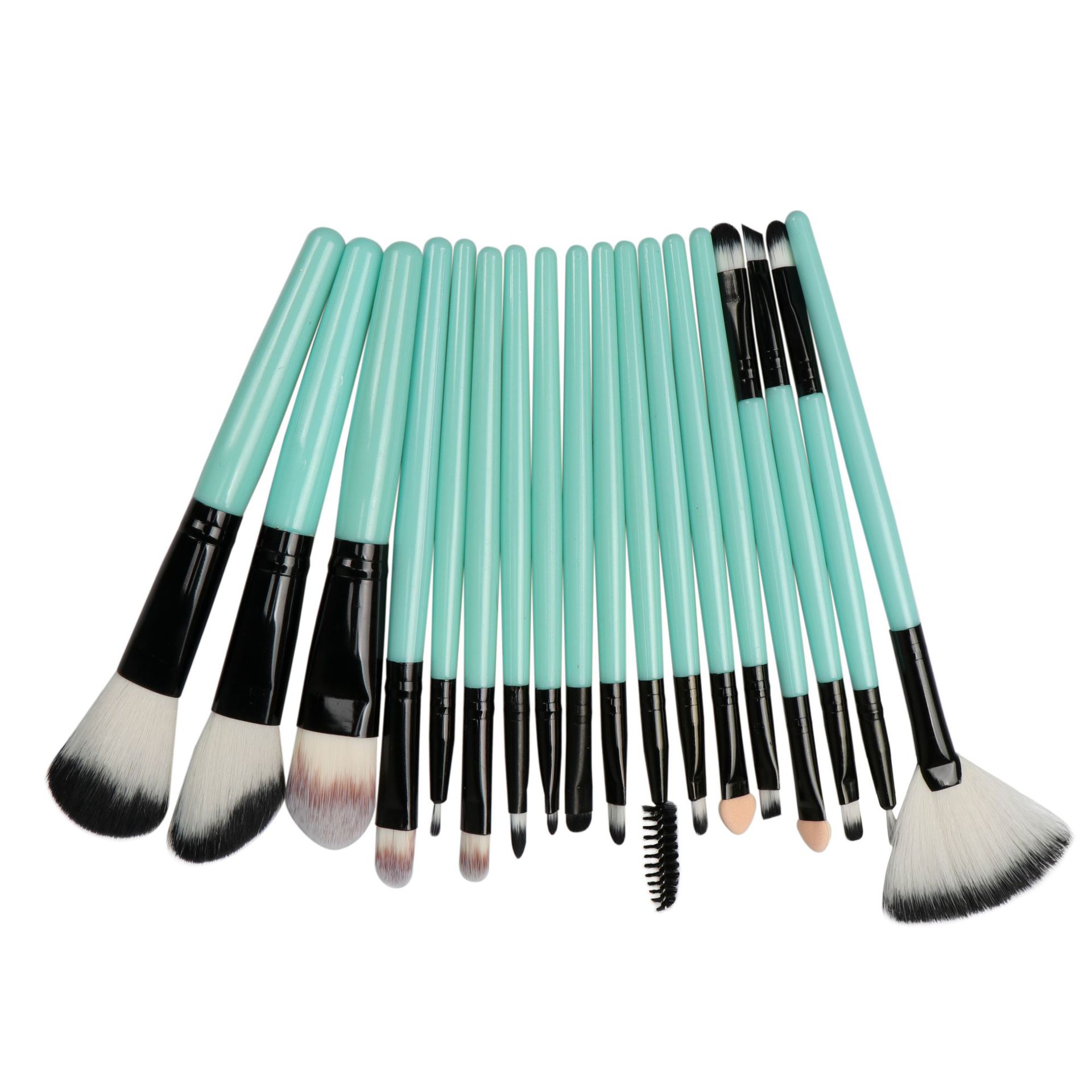 Simple Style Artificial Fiber Plastic Plastic Handle Makeup Brushes 18 Pieces display picture 5